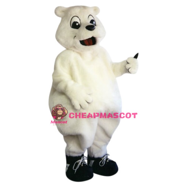 Superb Cute Polar Bear Mascot Costume