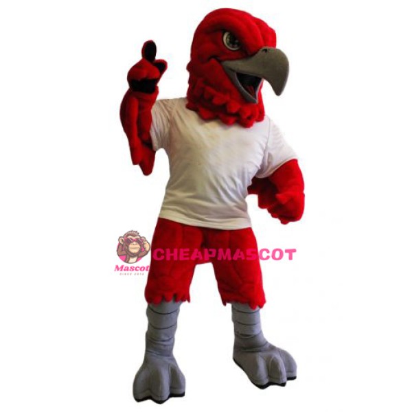 Superb Fierce Red Eagle Mascot Costume