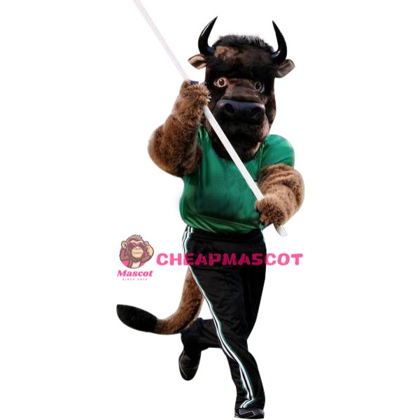 Superb Sport Buffalo Mascot Costume