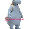 Superb Grey Hippo Mascot Costume