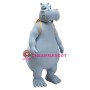Superb Grey Hippo Mascot Costume