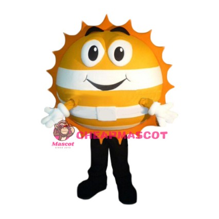 Golden Happy Sun Mascot Costume