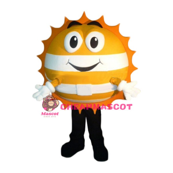 Golden Happy Sun Mascot Costume