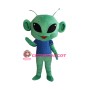 Big Head Green Alien Mascot Costume