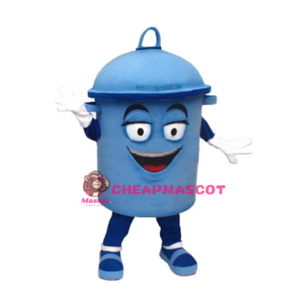 Blue Bin Mascot Costume