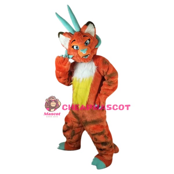 Superb Orange Dragon Mascot Costume