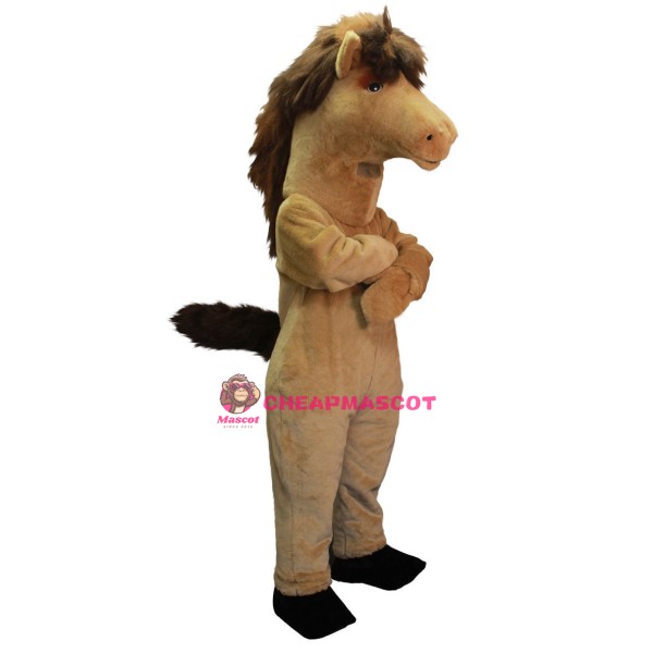 Brown Mustang Horse Mascot Costume