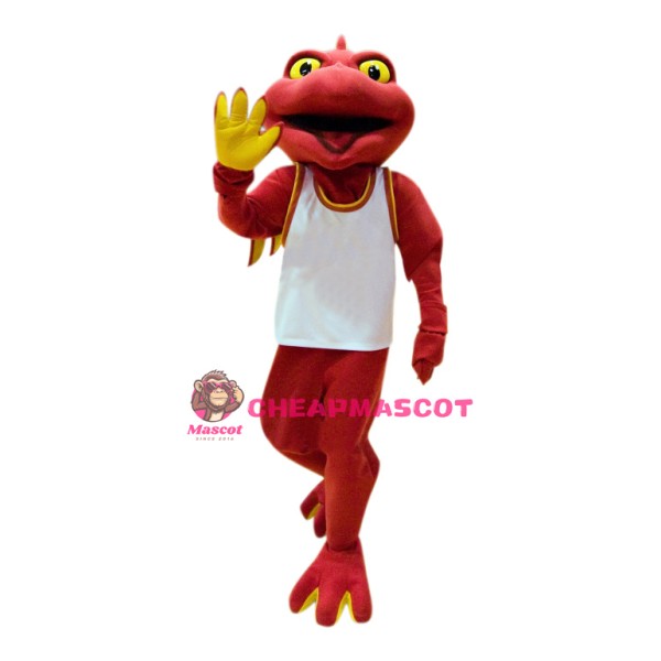 Sport Red Frog Mascot Costume