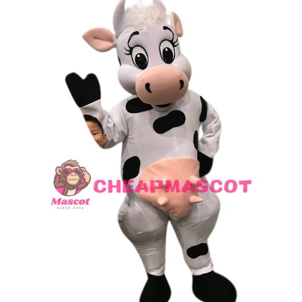 Superb Happy Cow Mascot Costume