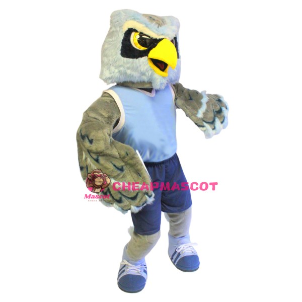 College Blue Owl Mascot Costume