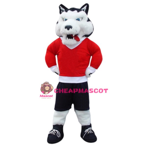 Superb Sport Wolf Mascot Costume