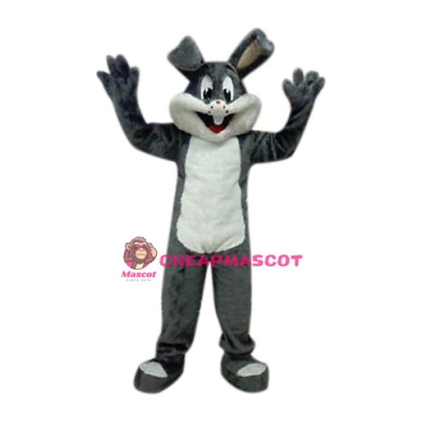 Affordable Easter Grey Bunny Mascot Costume
