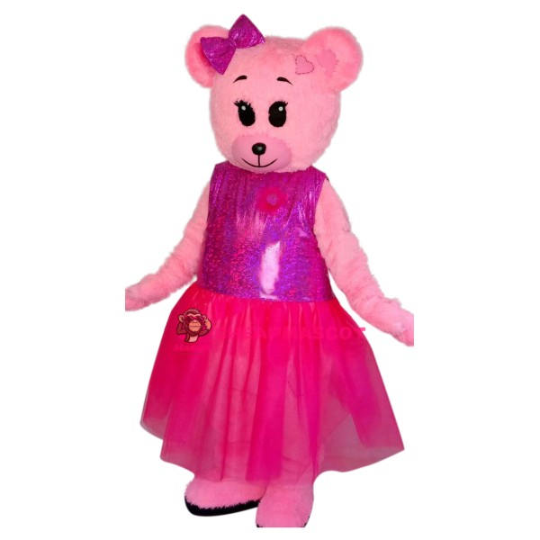 Beautiful Pink Bear Mascot Costume