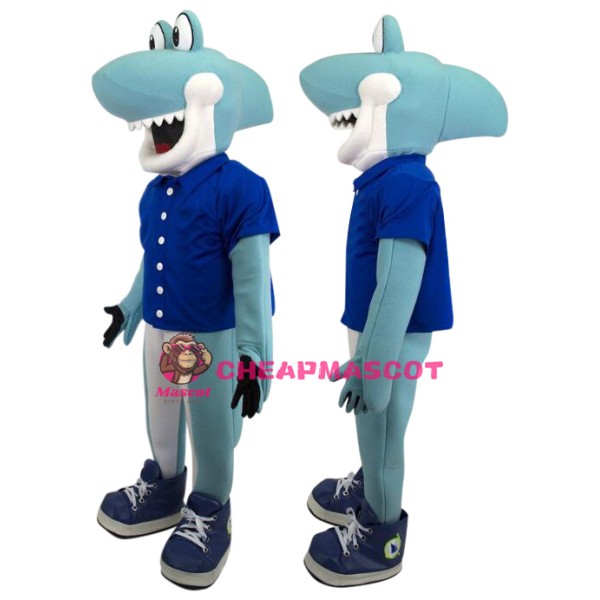 Superb Cute Shark Mascot Costume
