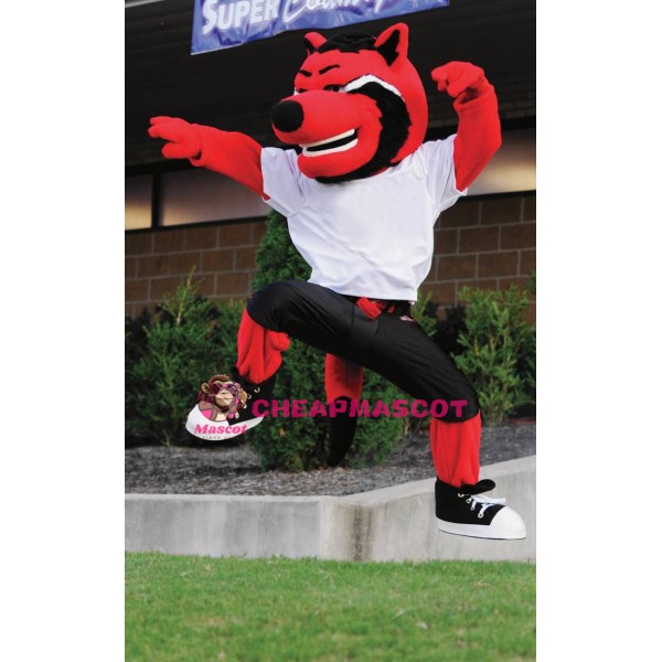 Happy College Wolf Mascot Costume
