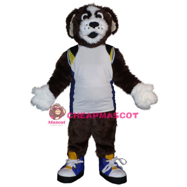 Superb Brown & White Dog Mascot Costume