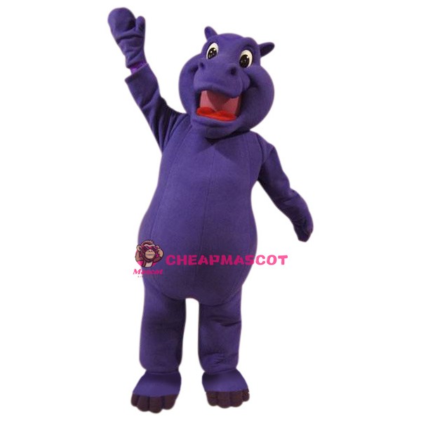 Superb Purple Hippo Mascot Costume