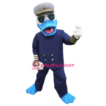 Navy Duck Mascot Costume
