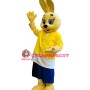 Cute Yellow Bunny Mascot Costume