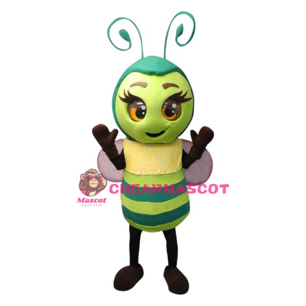 Super Cute Green Bee Mascot Costume