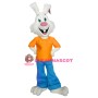 Superb All White Rabbit Mascot Costume