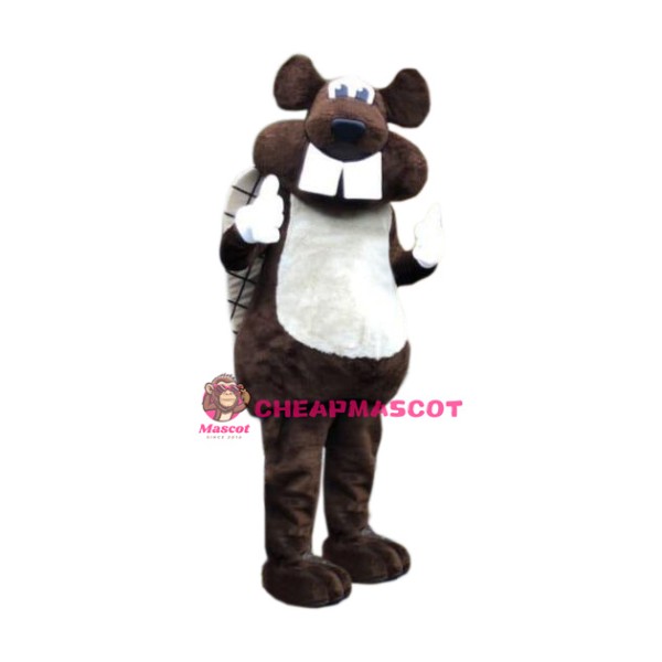 Realistic Friendly Beaver Mascot Costume