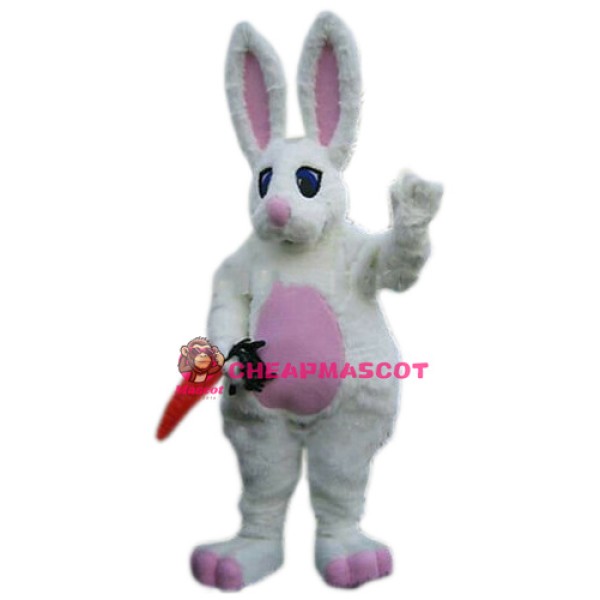 Superb White Easter Bunny Rabbit Mascot Costume
