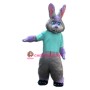Purple & Grey Rabbit Mascot Costume