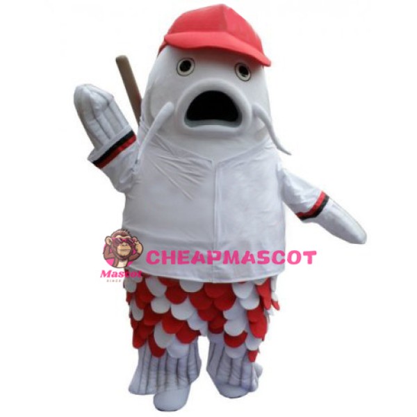White Fish Mascot Costume