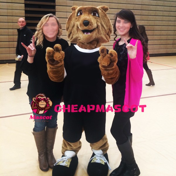 College Friendly Wolf Mascot Costume