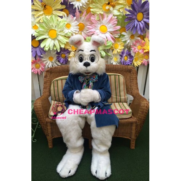 Easter Blue Wendell Rabbit Mascot Costume