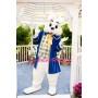 Superb Blue Suit Easter Bunny Mascot Costume