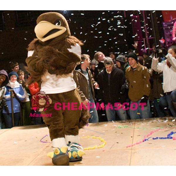 Sport Brown Hawk Mascot Costume