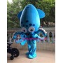 Blue Squid Mascot Costume