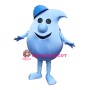 Superb Blue Water Droplet Mascot Costume