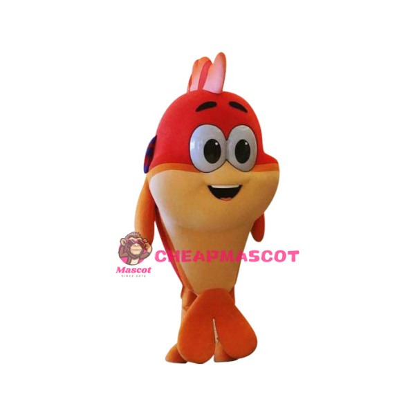 Cute Orange Fish Mascot Costume