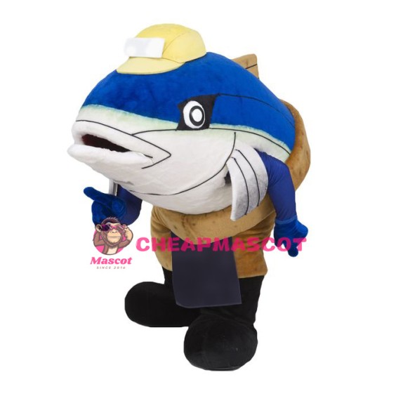 Affordable Blue Fish Mascot Costume
