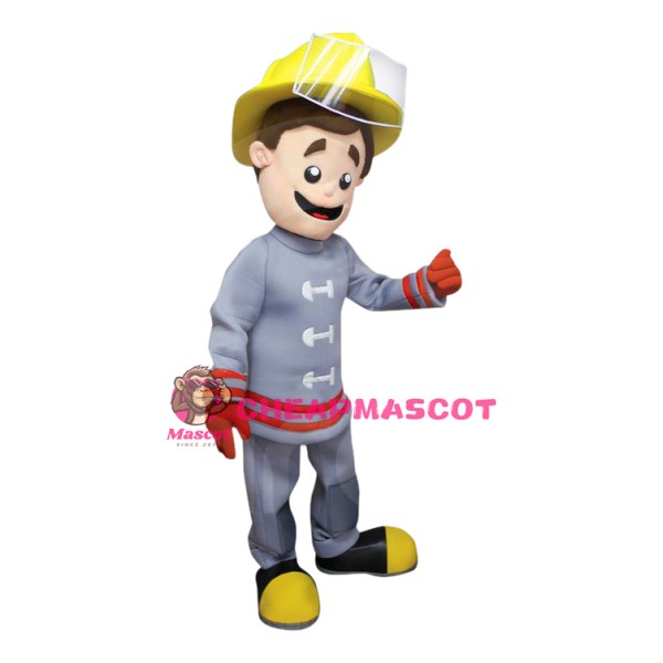 Professional Fireman Mascot Costume