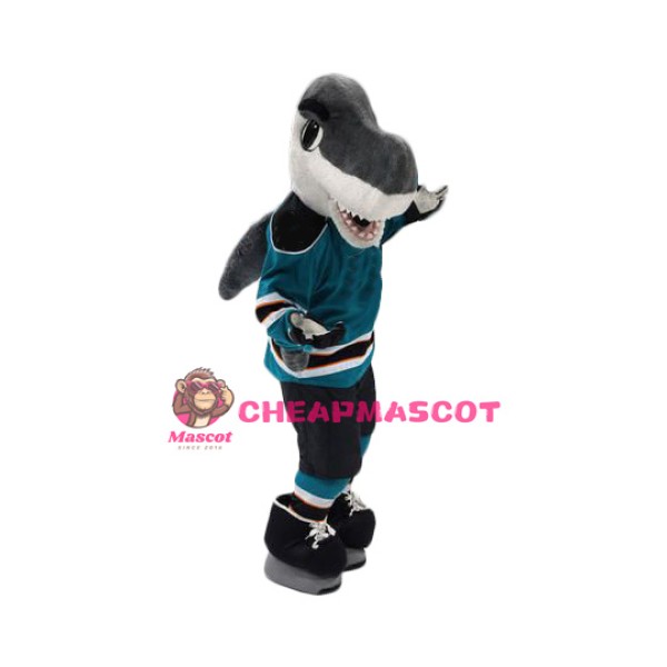 Friendly Sport Shark Mascot Costume