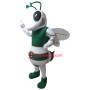 Sport Green & White Bee Mascot Costume