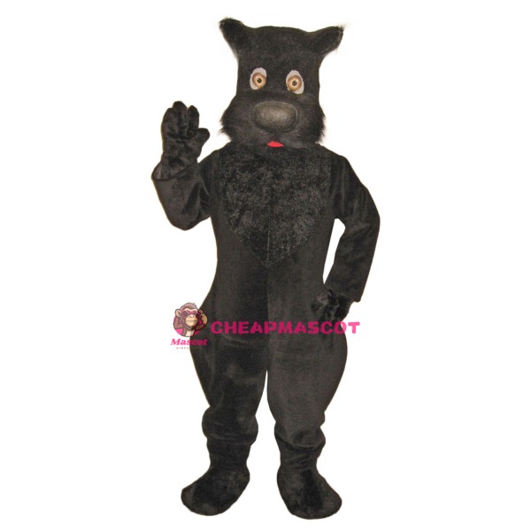 Superb Cute Black Dog Mascot Costume