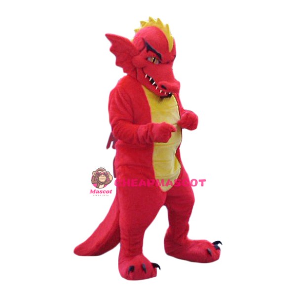 Superb Red Dragon Mascot Costume