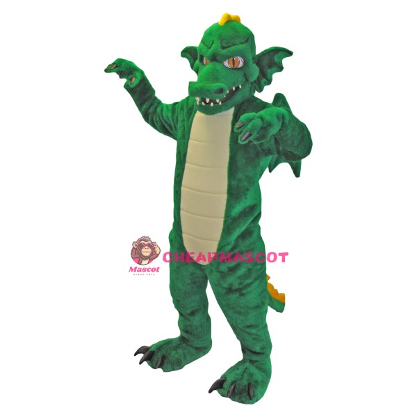 Fierce Green Dragon Mascot Costume