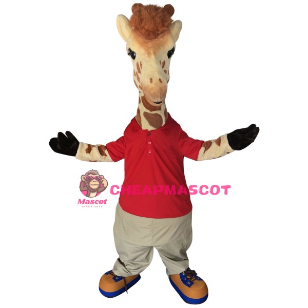 Superb Realistic Giraffe Mascot Costume