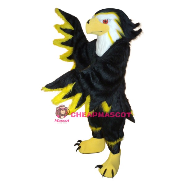 Fierce Black Hawk Mascot Costume