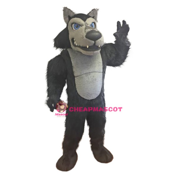 Black Power Fierce Wolf Mascot Costume
