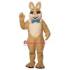 Friendly Brown Easter Bunny Mascot Costume