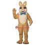 Friendly Brown Easter Bunny Mascot Costume