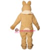 Friendly Brown Easter Bunny Mascot Costume