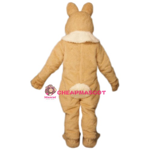 Friendly Brown Easter Bunny Mascot Costume